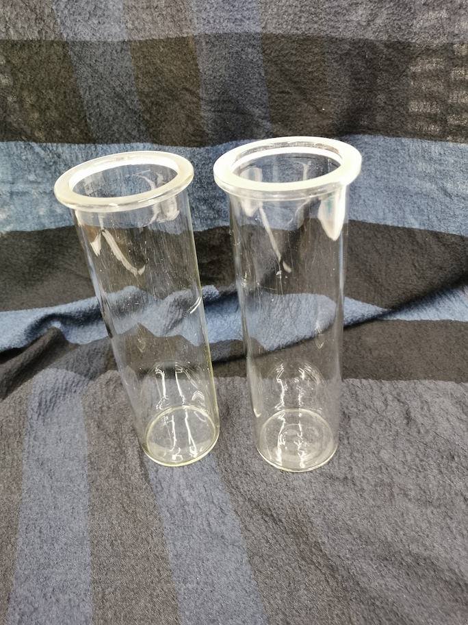 Glasvase/Sample-Glas (H:22cm/D:6cm)